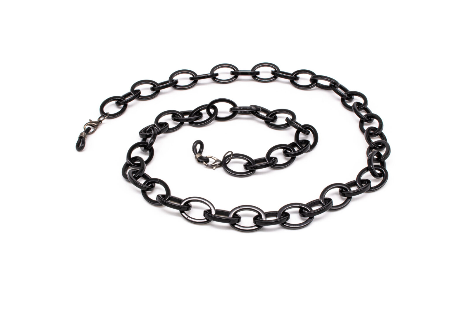 Catenella fermaocchiali in plastica col. Black