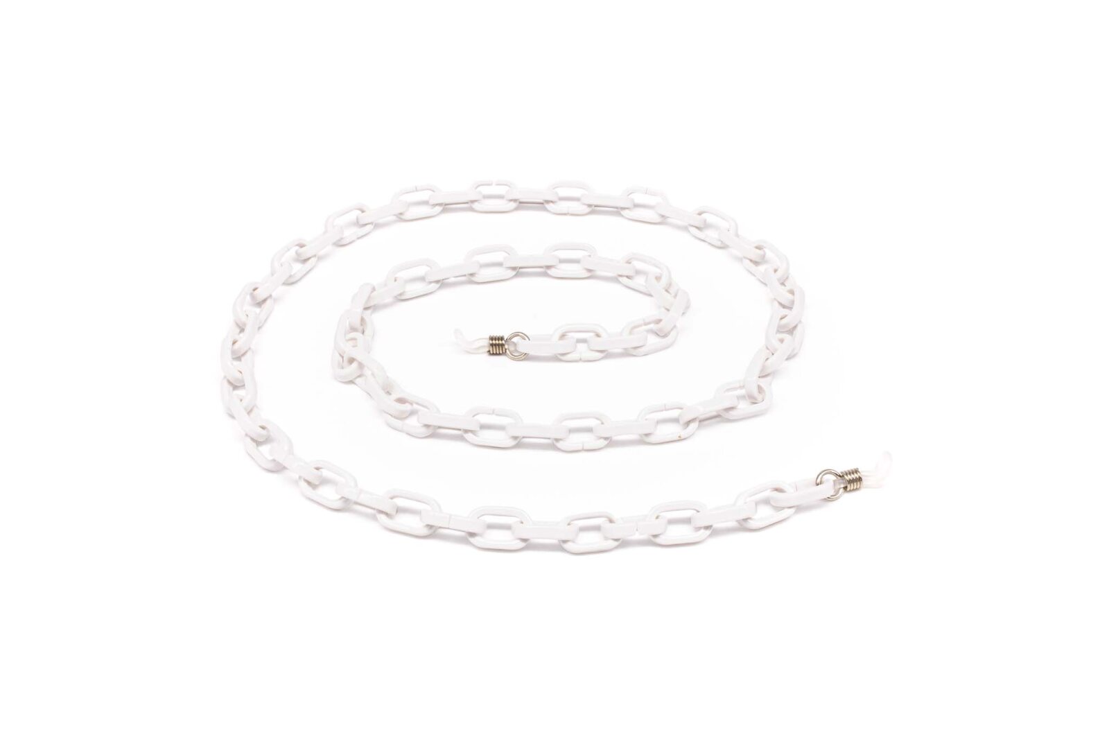 Catenella fermaocchiali in plastica (maglia piccola) col. Bianco
